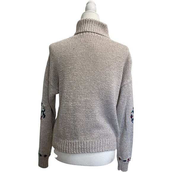 Handmade Grandma Sweater Cabin Turtleneck Cozy Knit S/M - Picture 6 of 7